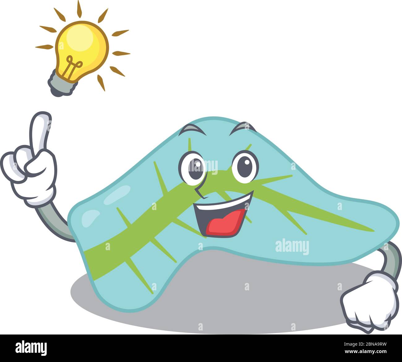 Il carattere mascot del pancreas intelligente ha un gesto di idea Illustrazione Vettoriale