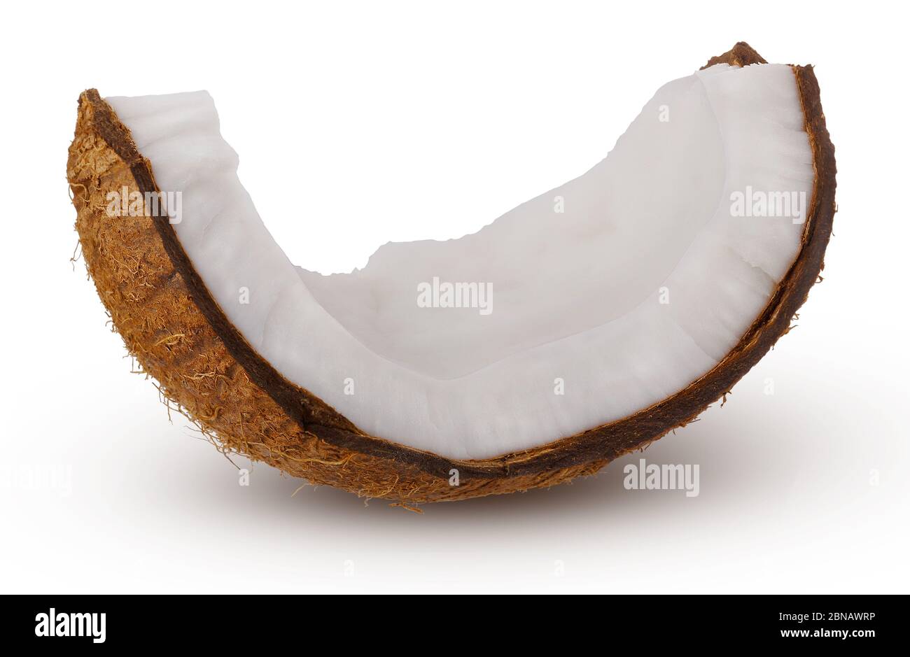 frutta di cocco isolata su sfondo bianco Foto Stock