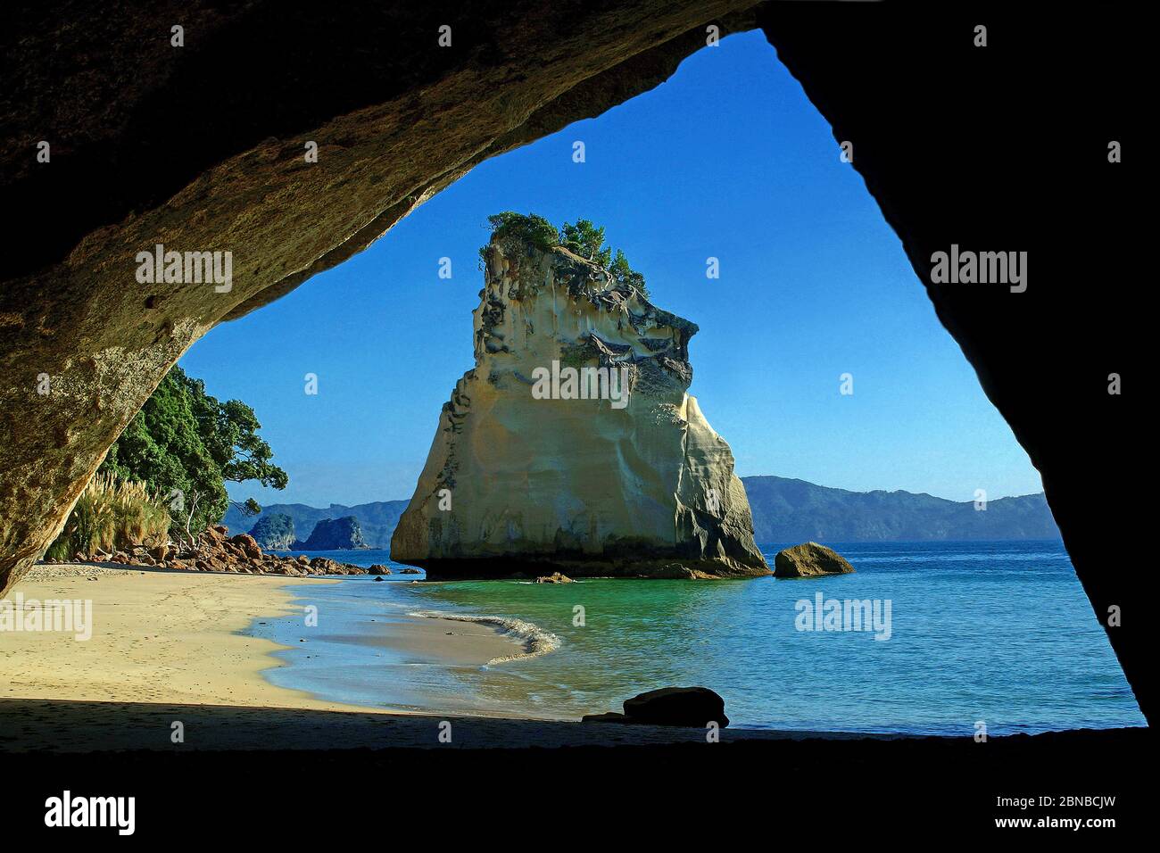Cathedral Cove, Nuova Zelanda, Isola del Nord, Penisola di Coromandel Foto Stock