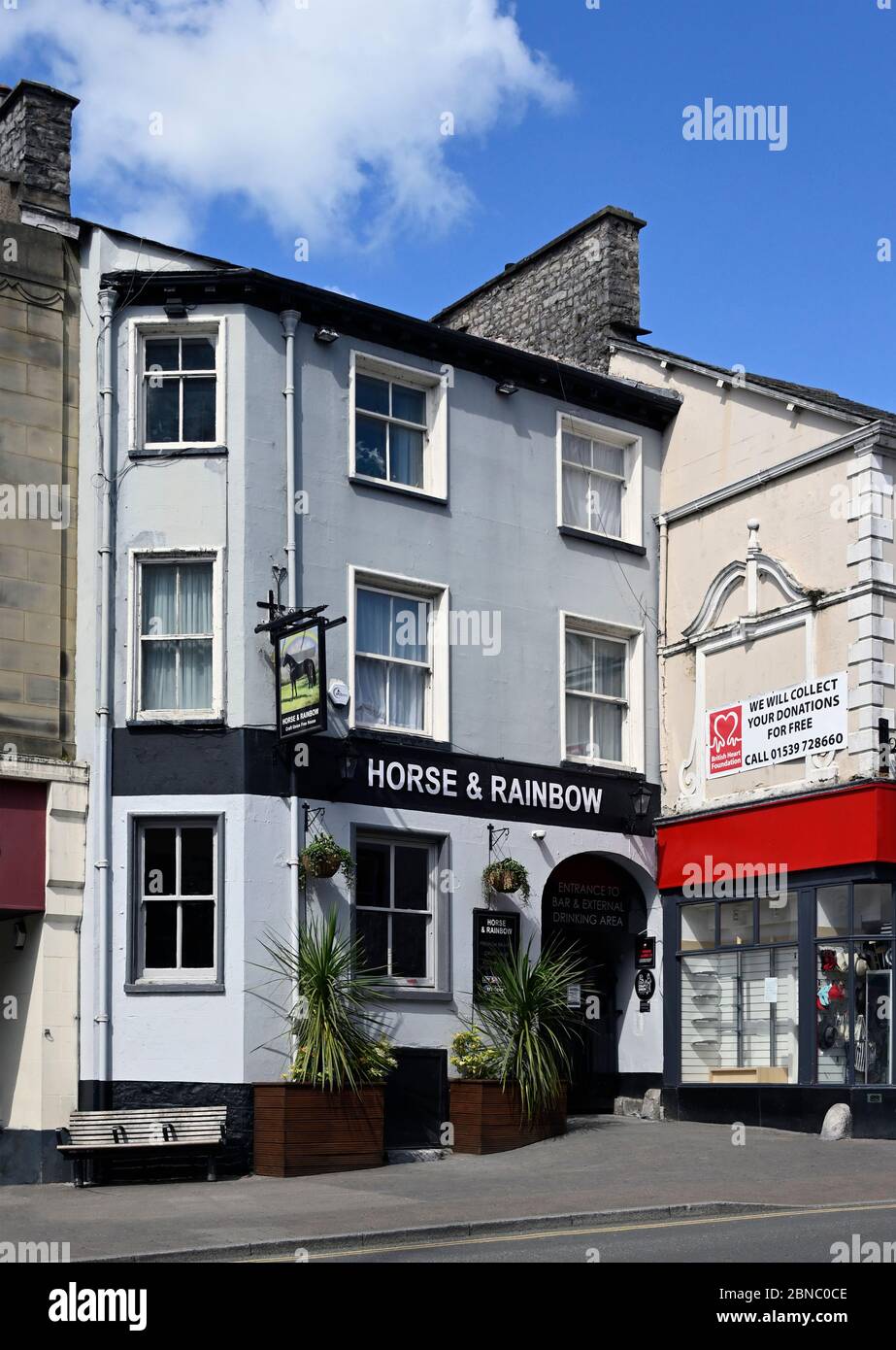 Horse & Rainbow Public House. Highgate, Kendal, Cumbria, Inghilterra, Regno Unito, Europa. Foto Stock