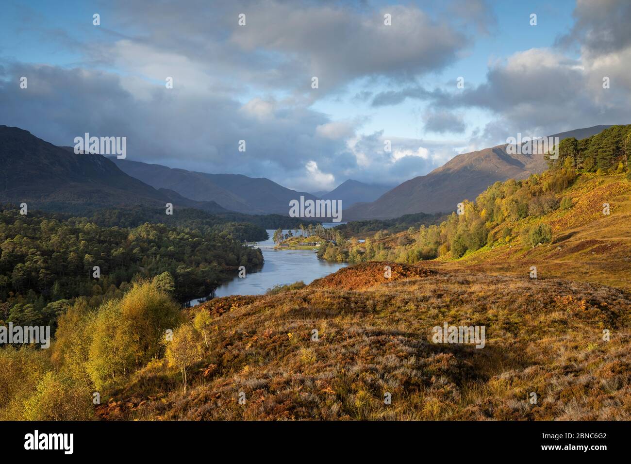 Loch Affric in autunno, Glen Affric, Highland, Scozia Foto Stock