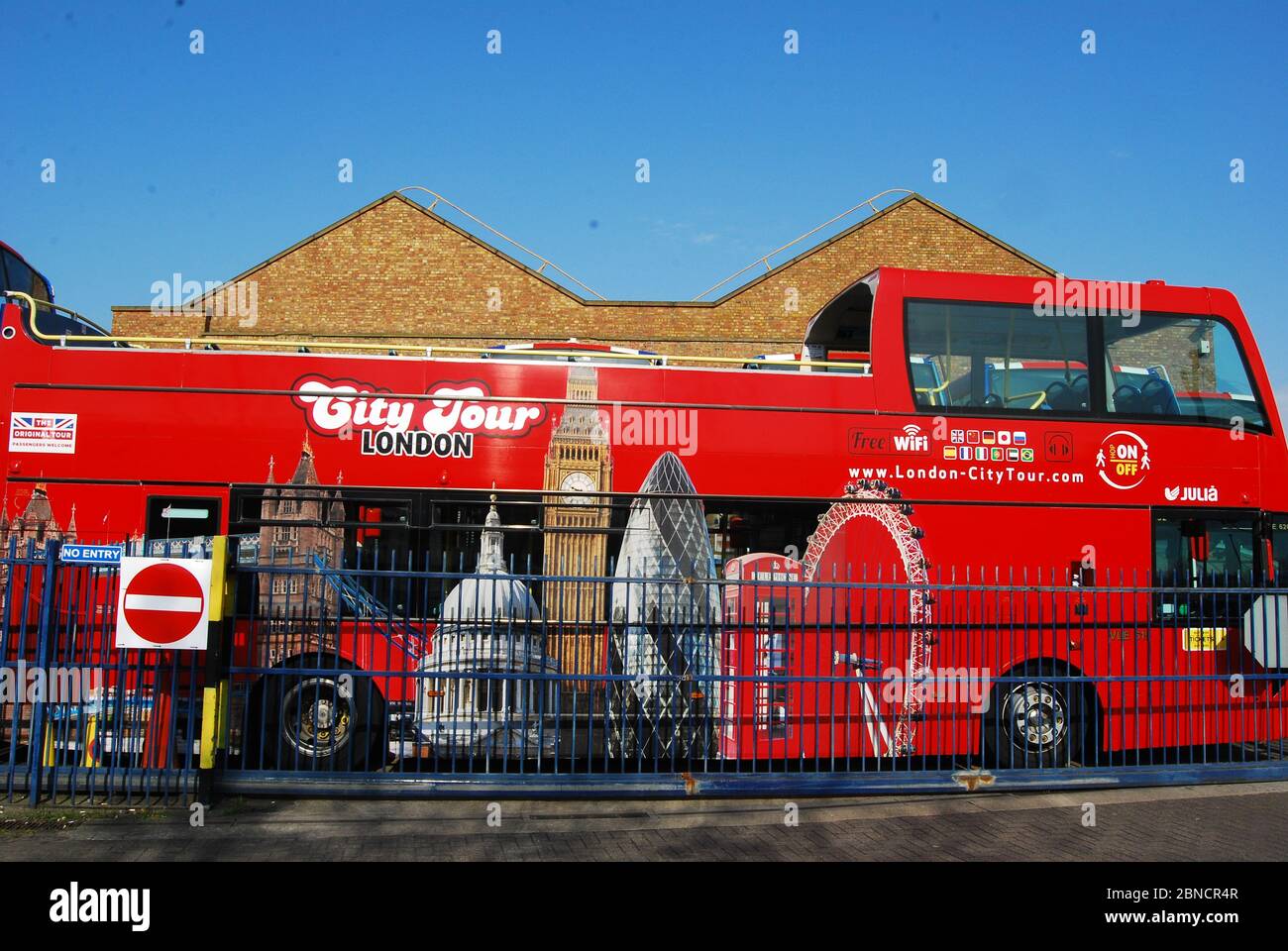 Londra sight vedere autobus in lock down Foto Stock