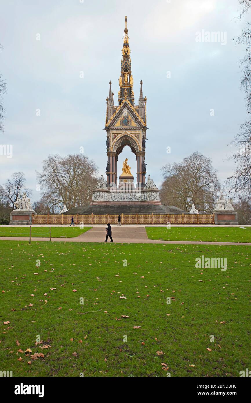 L'Albert Memorial, Kensington Gardens, Londra Foto Stock