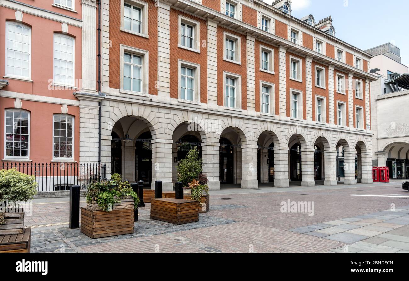 Empty Streets in Covent Garden durante la Lockdown 2020 Londra UK Foto Stock