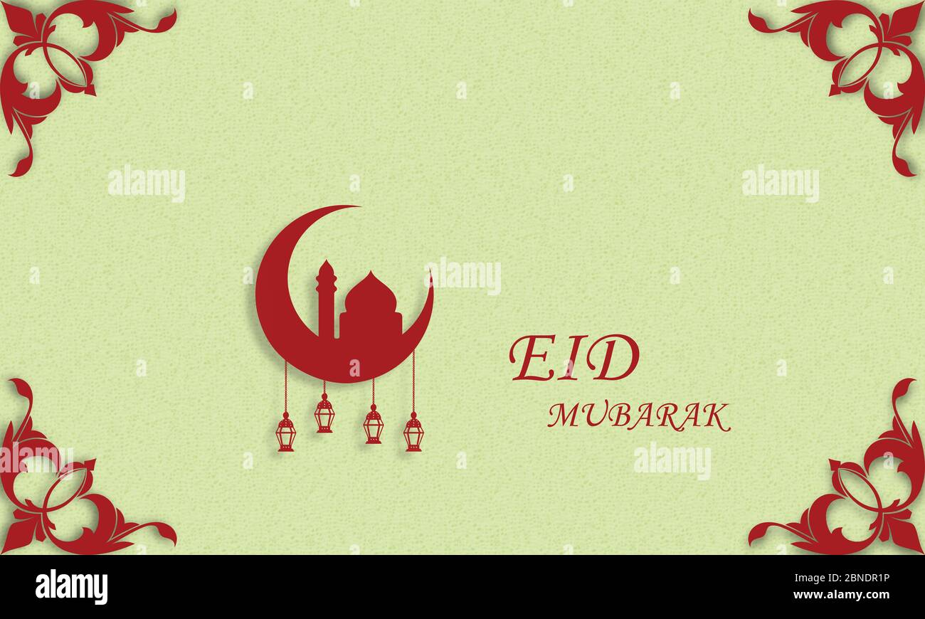 Light Color Eid Mubarak carta regalo design.FreepikAbstract bella eid mubarak carta religiosa. Foto Stock