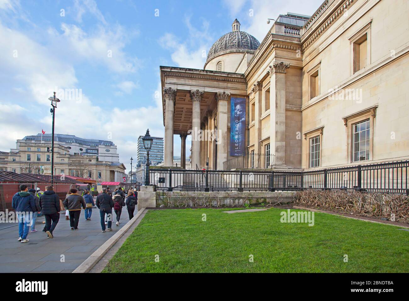 Fuori dalla National Gallery di Londra Foto Stock
