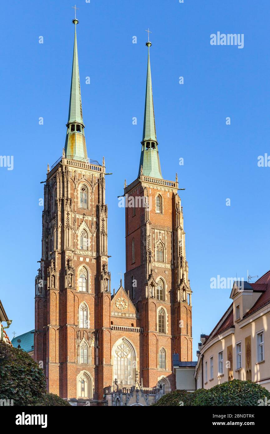 Cattedrale di San Giovanni Battista, Ostrow Tumski, Breslavia Foto Stock