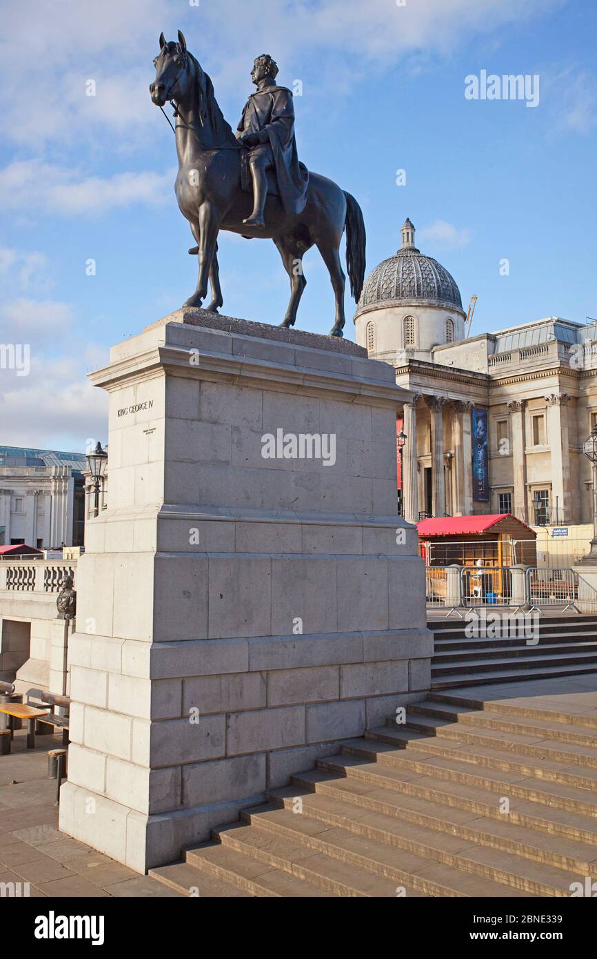 Statua di Re Giorgio IV, Trafalgar Square Foto Stock