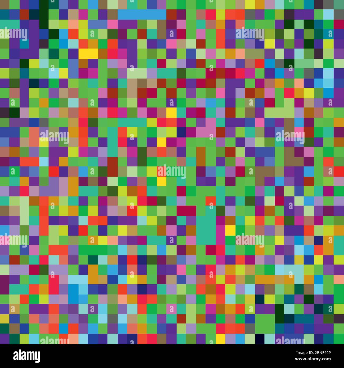 Motivo senza giunture a mosaico con pixel colorati. Trama ripetuta con più colori a punti quadrati. Sfondo vettoriale geometrico. Illustrazione Vettoriale