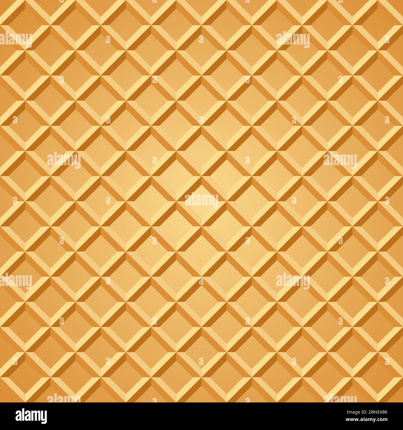 Cialda senza cuciture. Sfondo di wafer cotto con trama ripetuta. Illustrazione vettoriale stilizzata di stile piatto eps8. Illustrazione Vettoriale