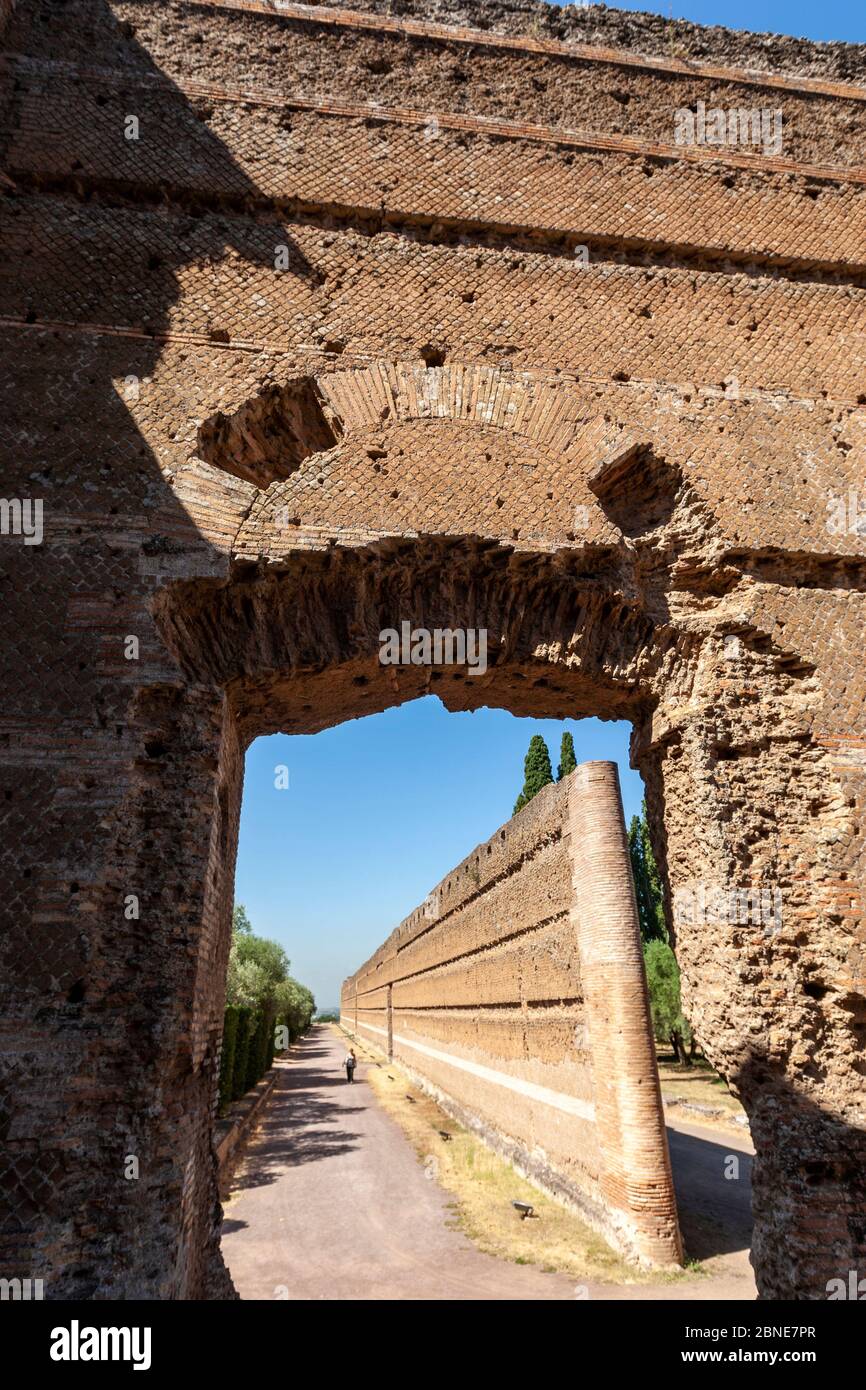 Sala dei Filosofi Absidata detta dei Filosofi, Villa Adriana , Villa Adriana, Tivoli, Italia Foto Stock