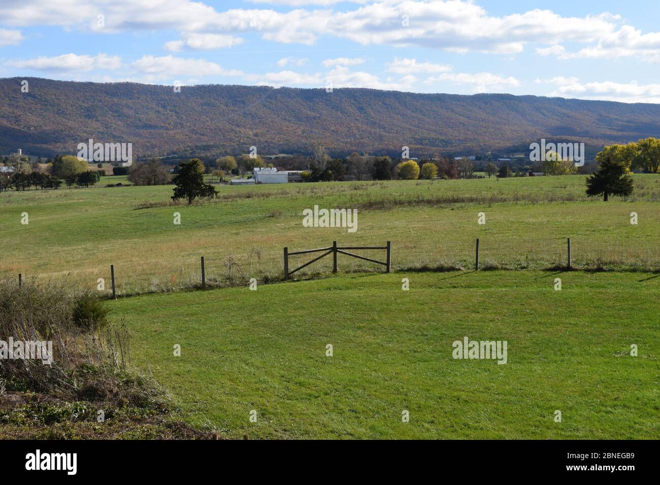 Una vista della Shenandoah Valley vicino a New Market, Virginia. Foto Stock