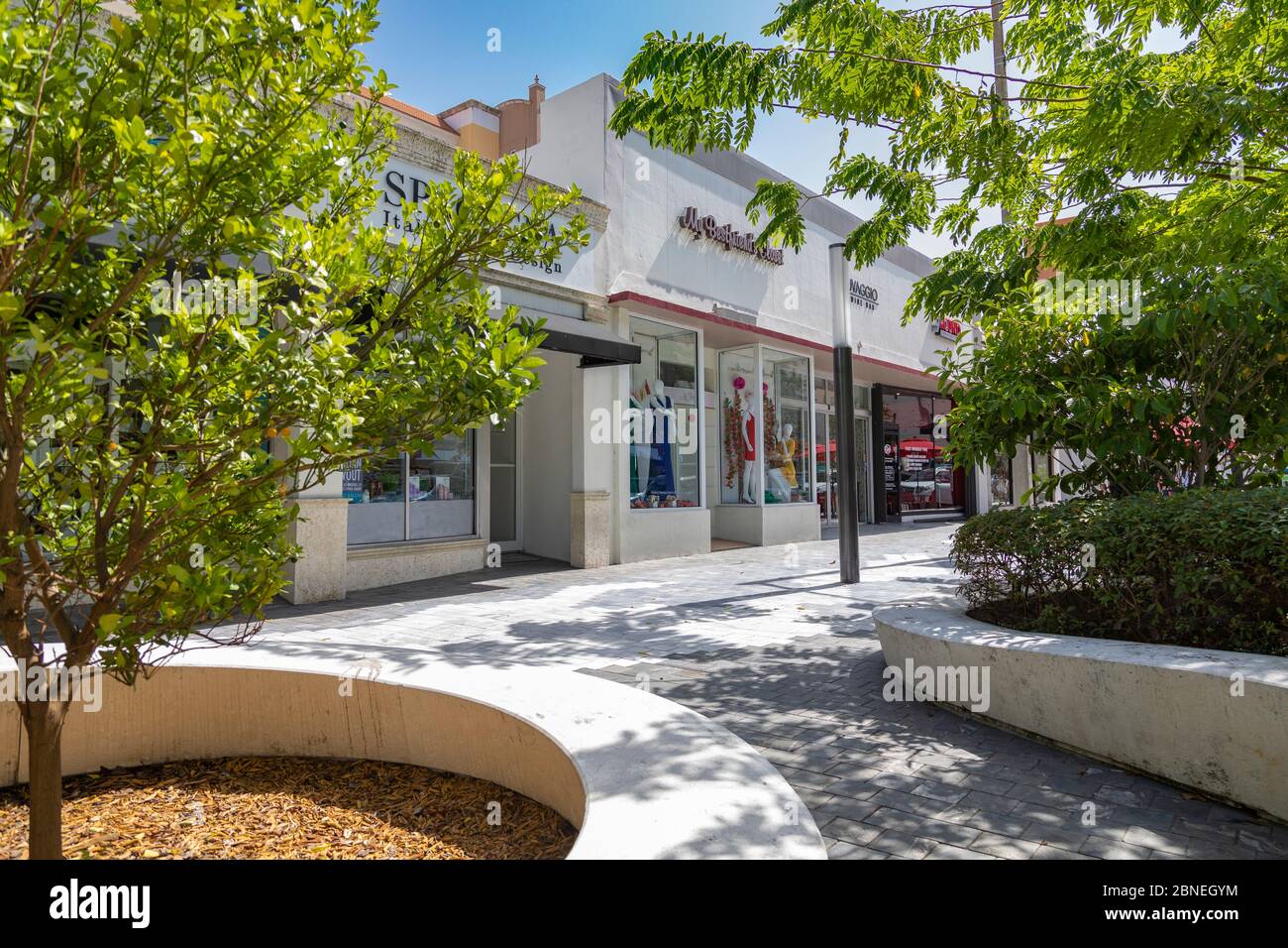 Negozi Miracle Mile, Coral Gables Miami Florida Foto Stock