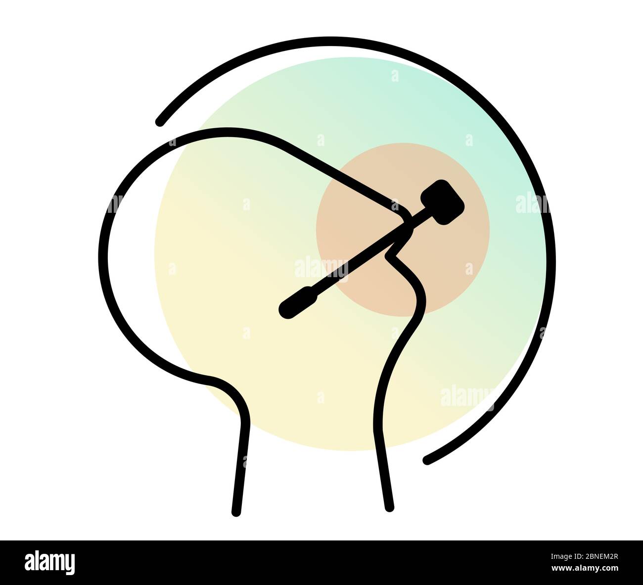Test con tampone nasale - icona come file eps 10. Illustrazione Vettoriale