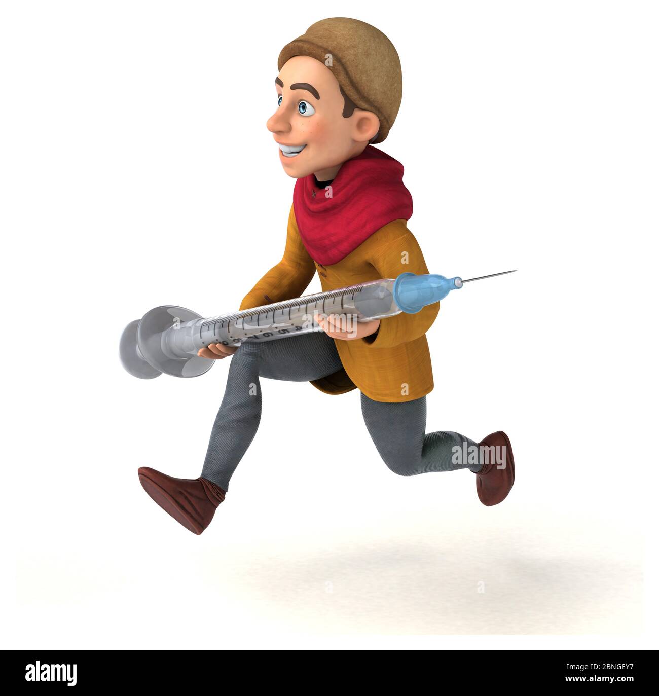 3D Illustrazione di un carattere storico medievale Foto Stock