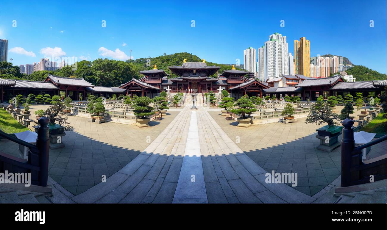 Chi lin monastero, dinastia Tang stile tempio, Hong Kong, Cina Foto Stock