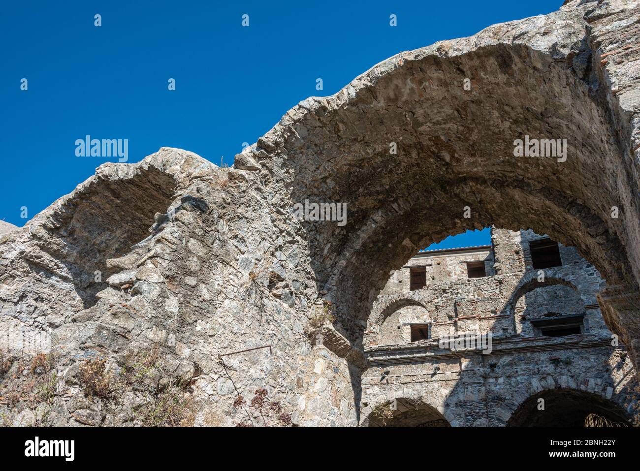 Antico castello medievale a Squillace Calabria Foto Stock