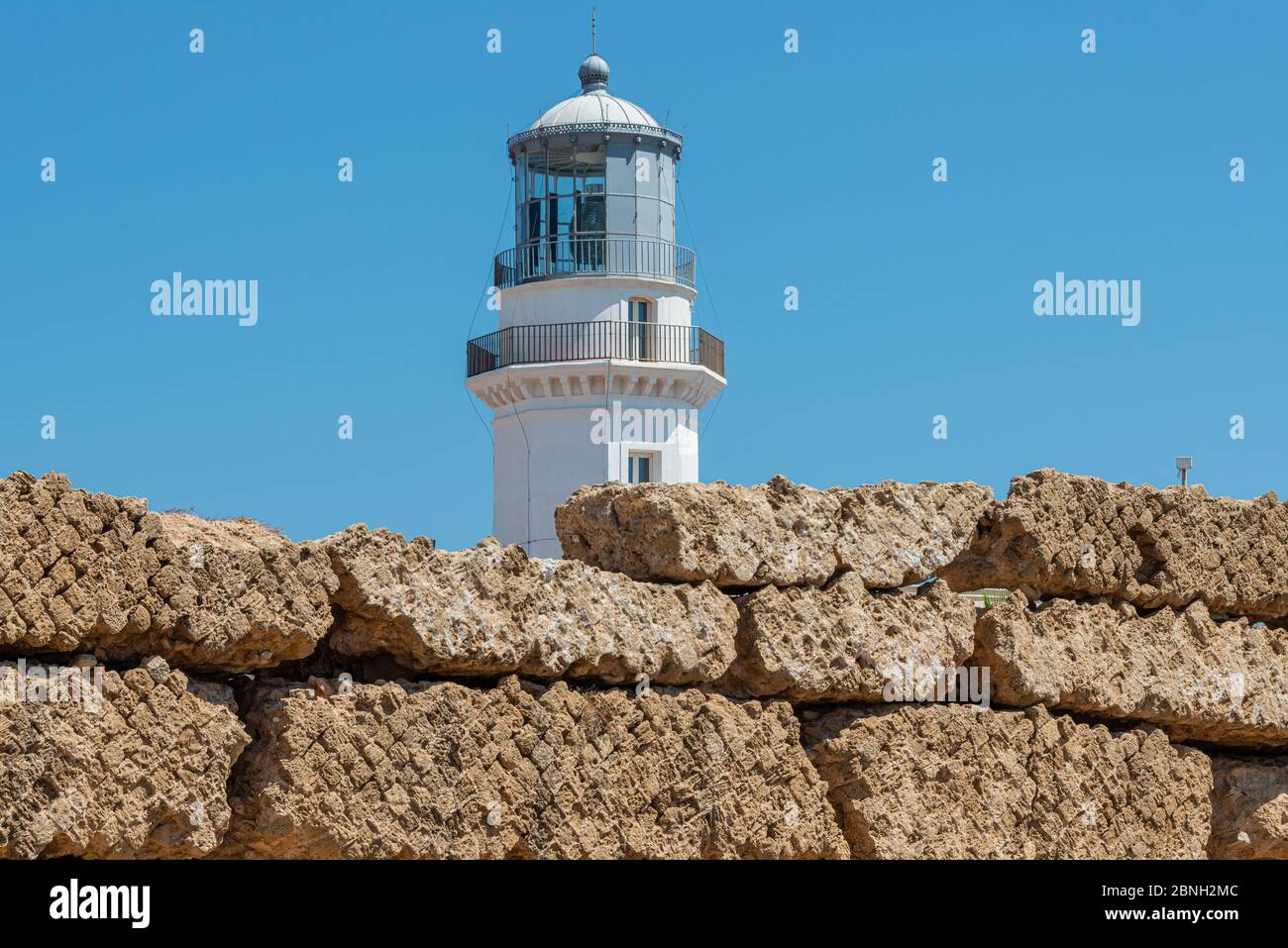 Faro a Capo 'Capo colonna'. La provincia di Crotone, Calabria, Italia Foto Stock