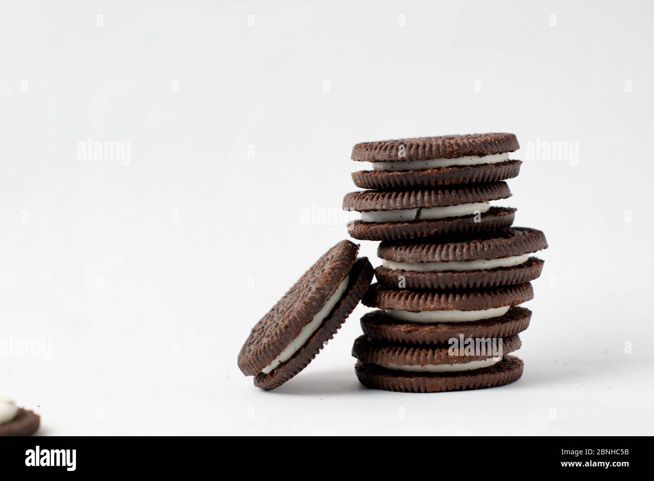 Oreo cookie in Wight sfondo sfondo Foto Stock