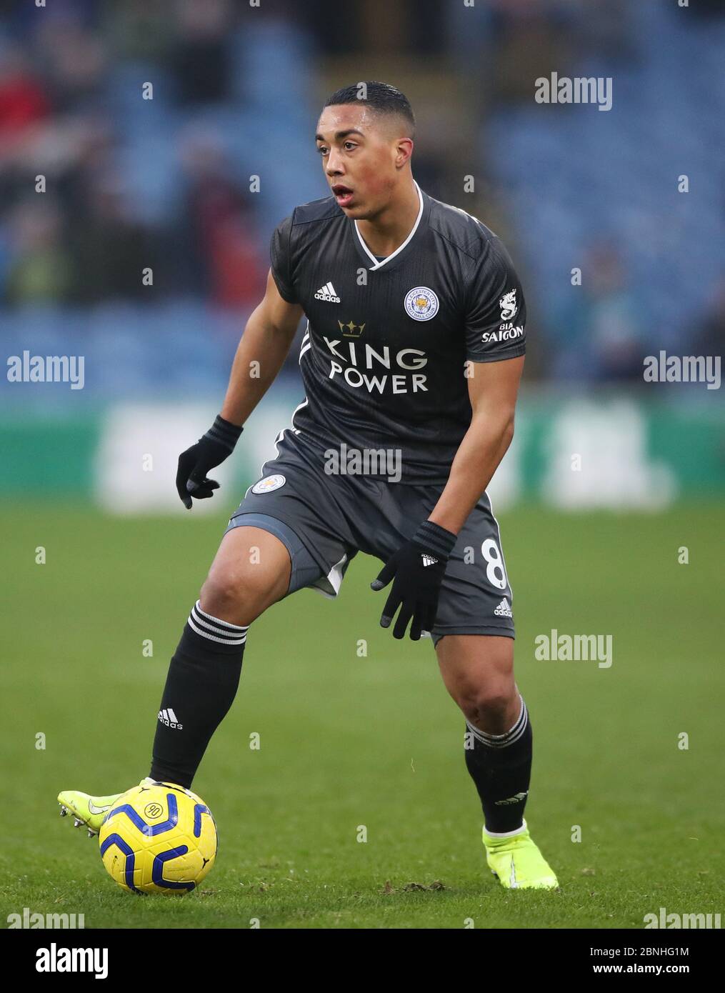 Gli Youri Tielemans di Leicester City durante la partita della Premier League a Turf Moor, Burnley. Foto Stock