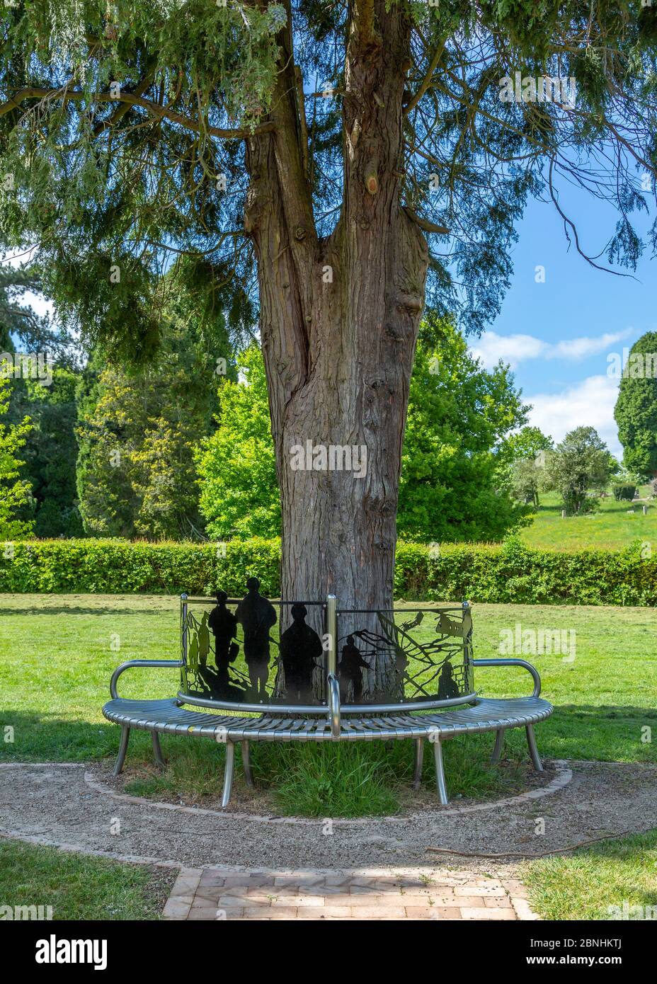 Giardino della memoria & memoriale di guerra su Plymouth Road, Redditch, Worcestershire. Foto Stock