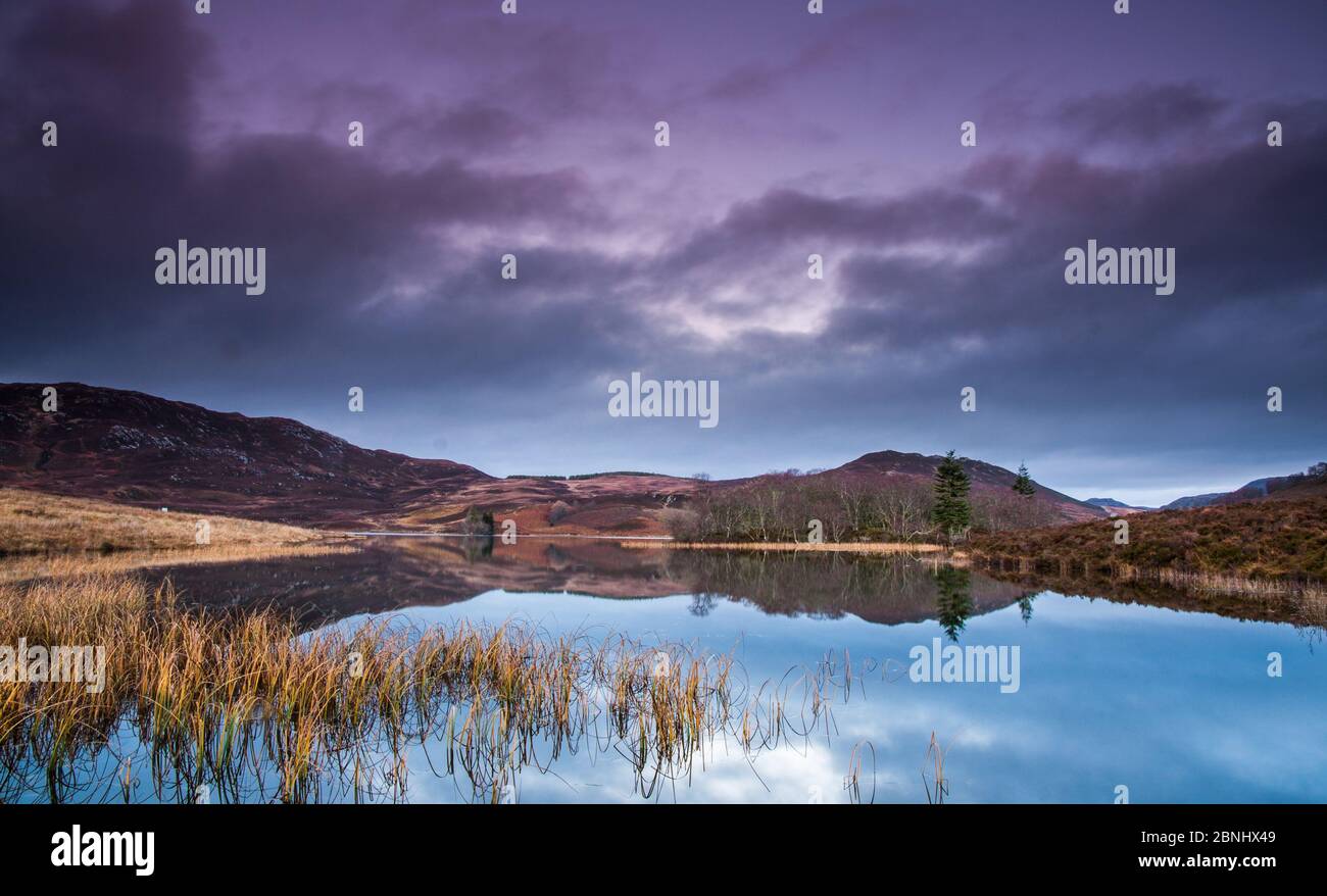 Loch Tarff Scozia in inverno Foto Stock