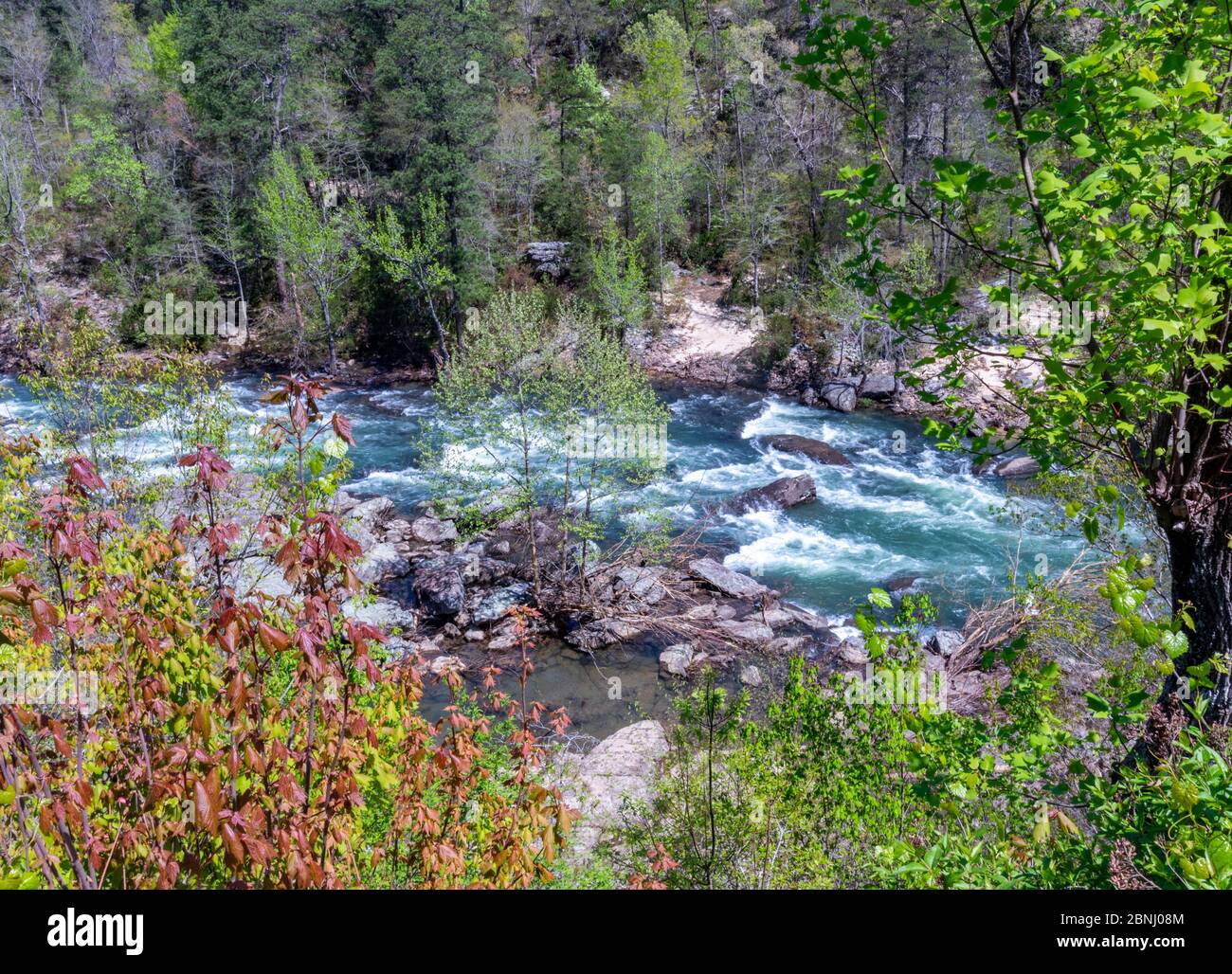 Il piccolo fiume è spesso chiamato il fiume più lungo della nazione Foto Stock