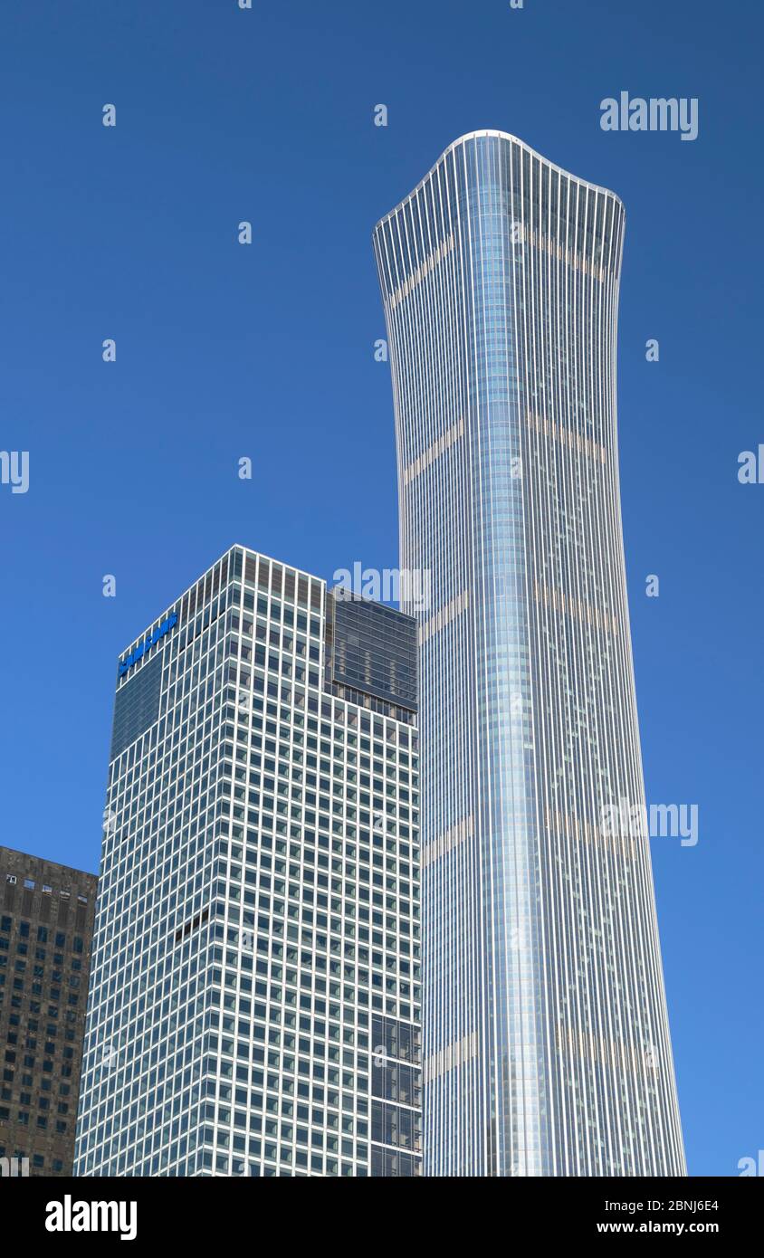 CITIC Tower, il grattacielo più alto di Pechino nel 2020, Pechino, Cina, Asia Foto Stock
