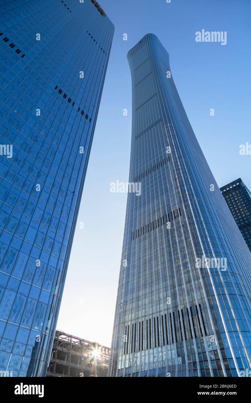 CITIC Tower, il grattacielo più alto di Pechino nel 2020, Pechino, Cina, Asia Foto Stock