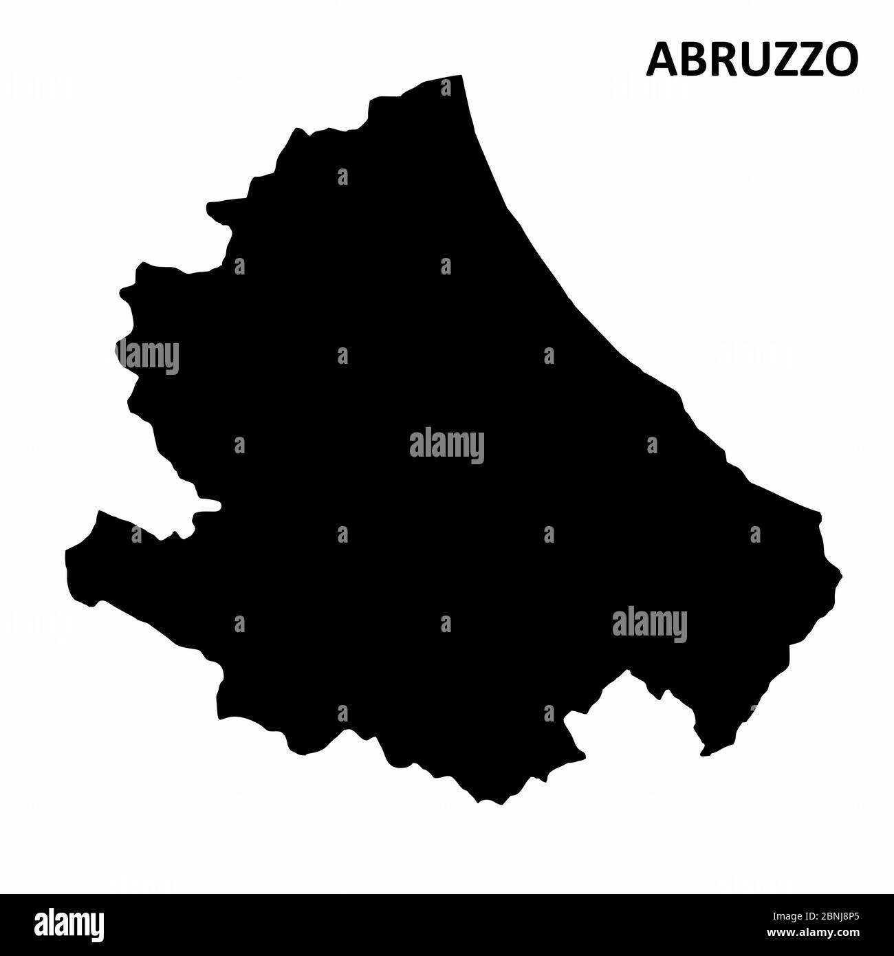 Mappa della regione Abruzzo Illustrazione Vettoriale