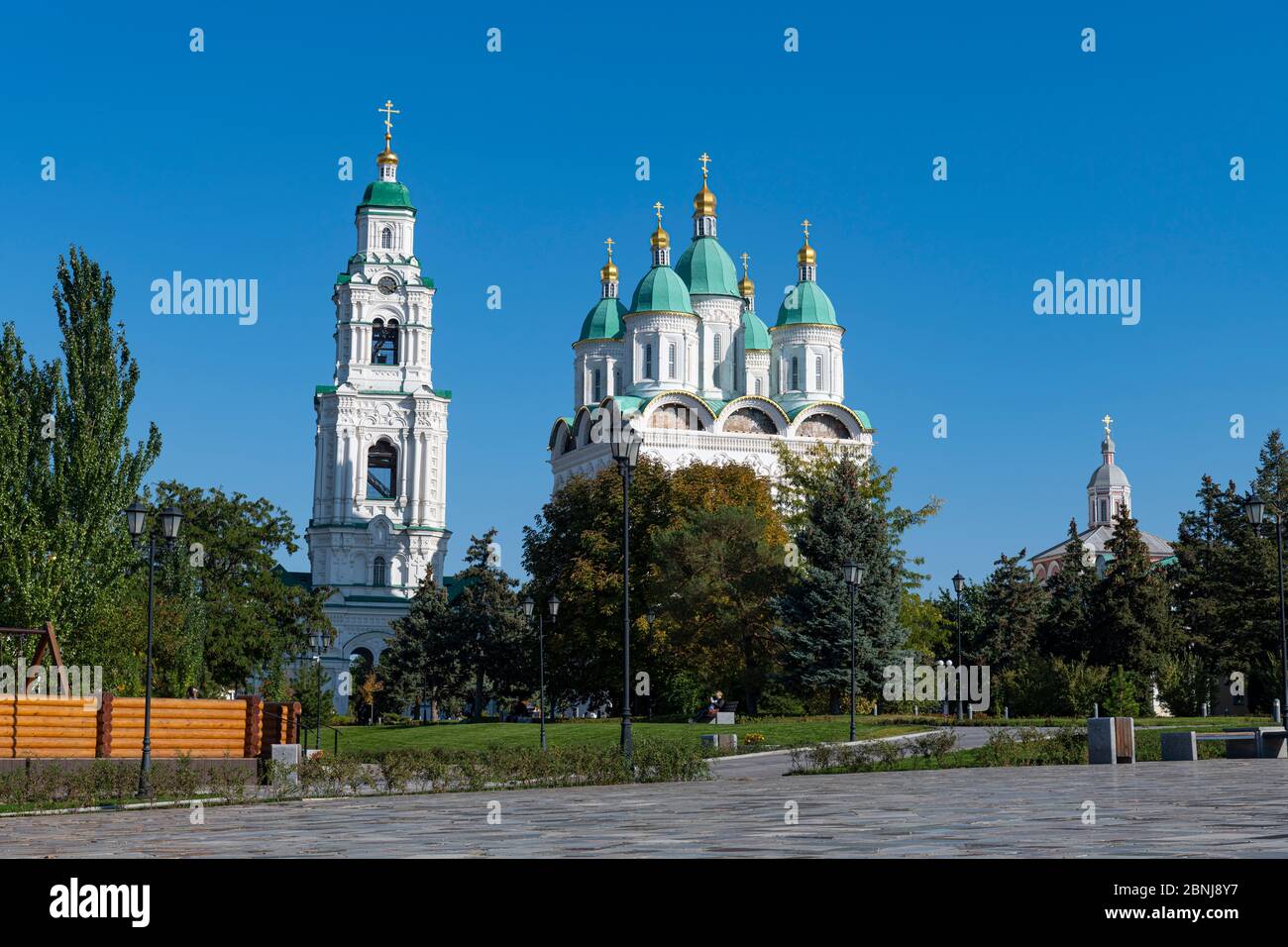 Cattedrale di assunzione, Cremlino di Astrakhan, Astrakhan Oblast, Russia, Eurasia Foto Stock
