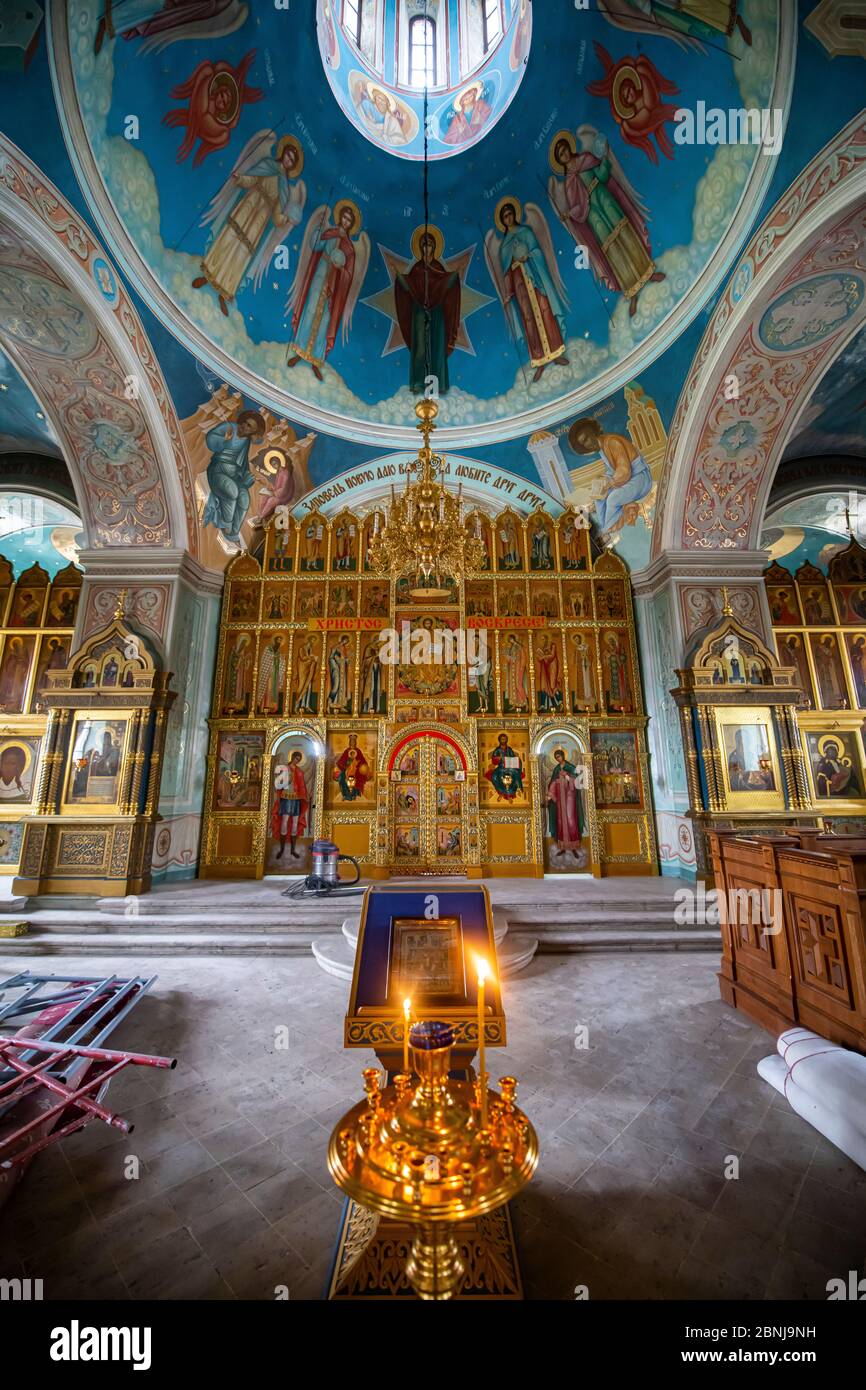 Interno della Cattedrale di Kolomna, Mosca Oblast, Russia, Eurasia Foto Stock