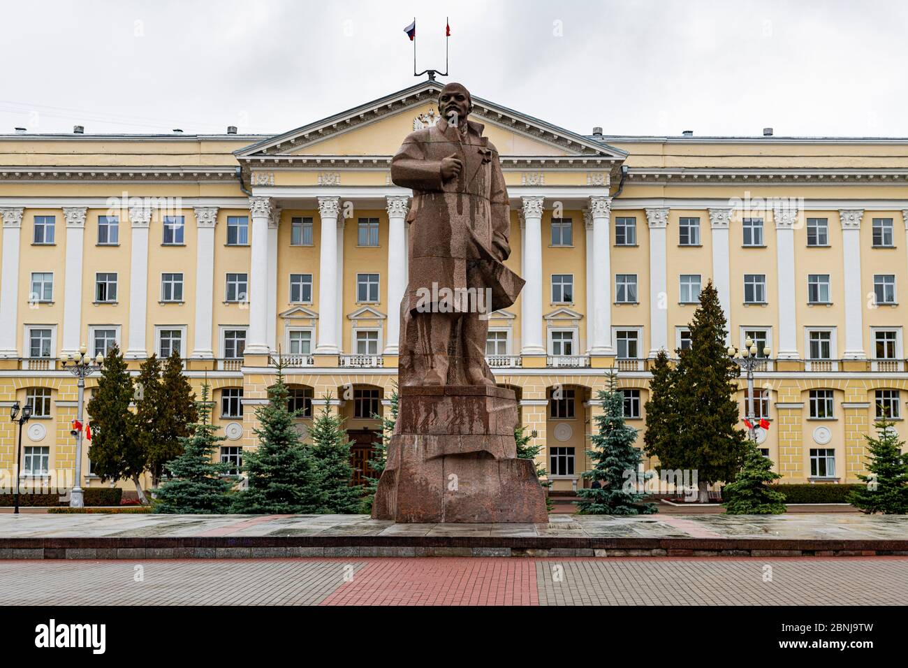 Statua di Lenin, Smolensk, Smolensk Oblast, Russia, Eurasia Foto Stock