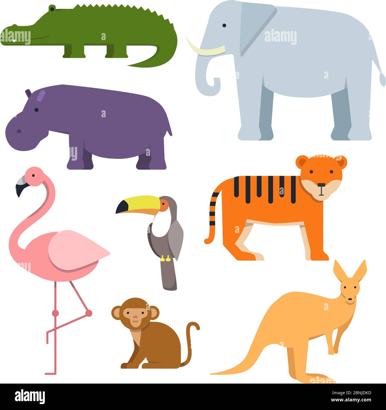 Clipart di cartoni animati di animali selvatici. Fauna australiana Illustrazione Vettoriale