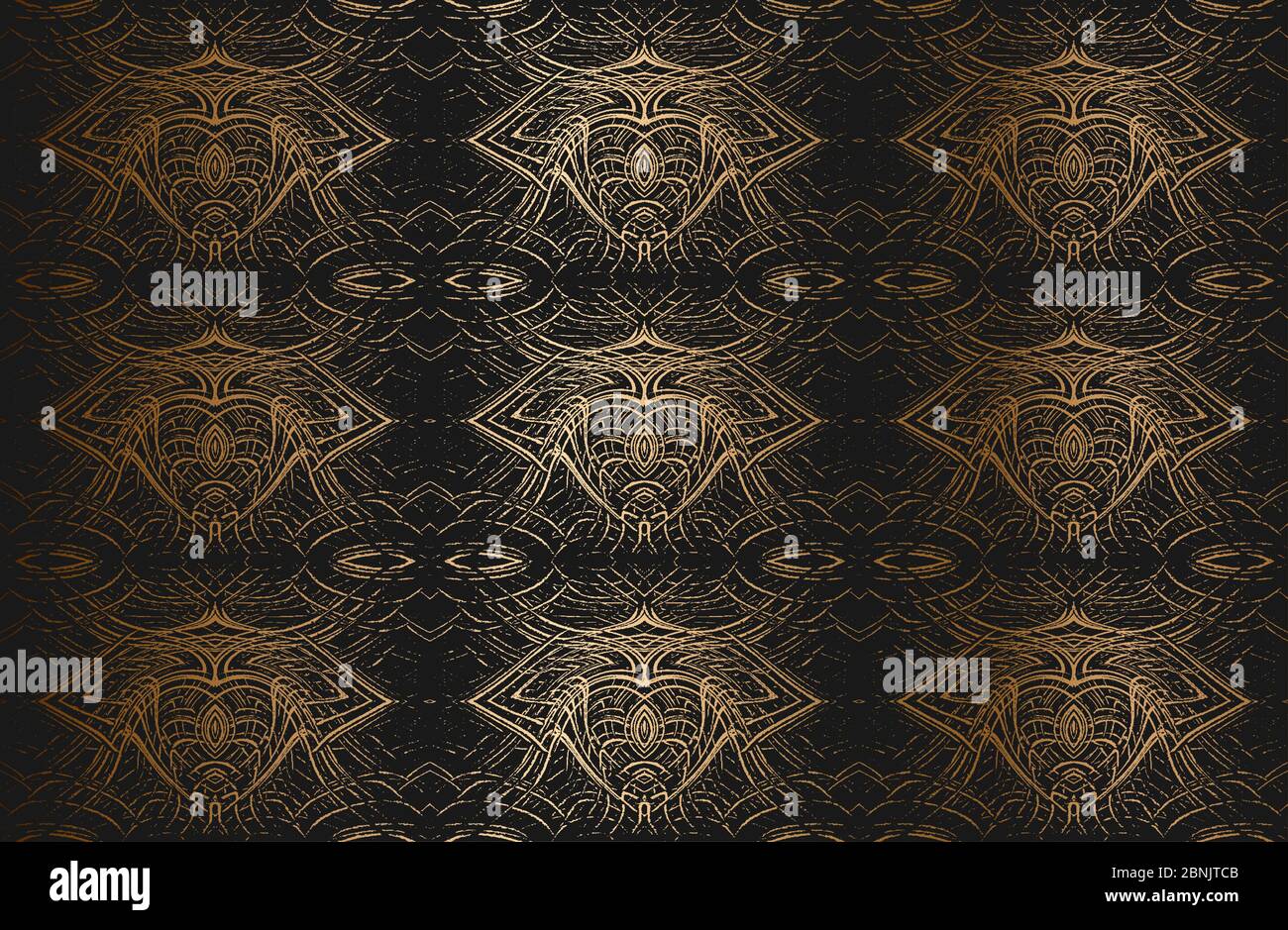 Collage di angoscia d'oro vecchia arrugginita pelata, struttura vettoriale con rete metallica, filo, gabbia, strisce incrociate. Illustrazione EPS8. Illustrazione Vettoriale