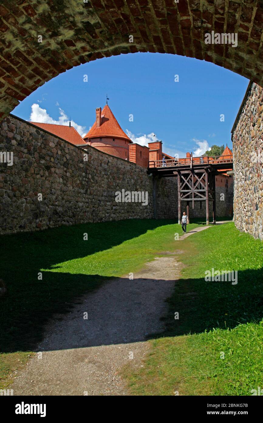 Stati baltici, Lituania, Trakei, Wasserburg, fortificazioni Foto Stock