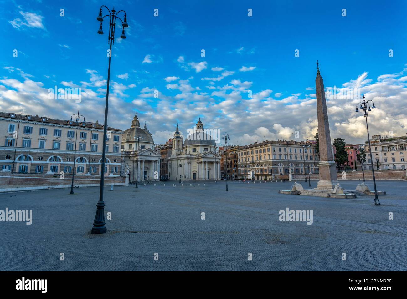 Piazza del Popolo di mattina presto Foto Stock