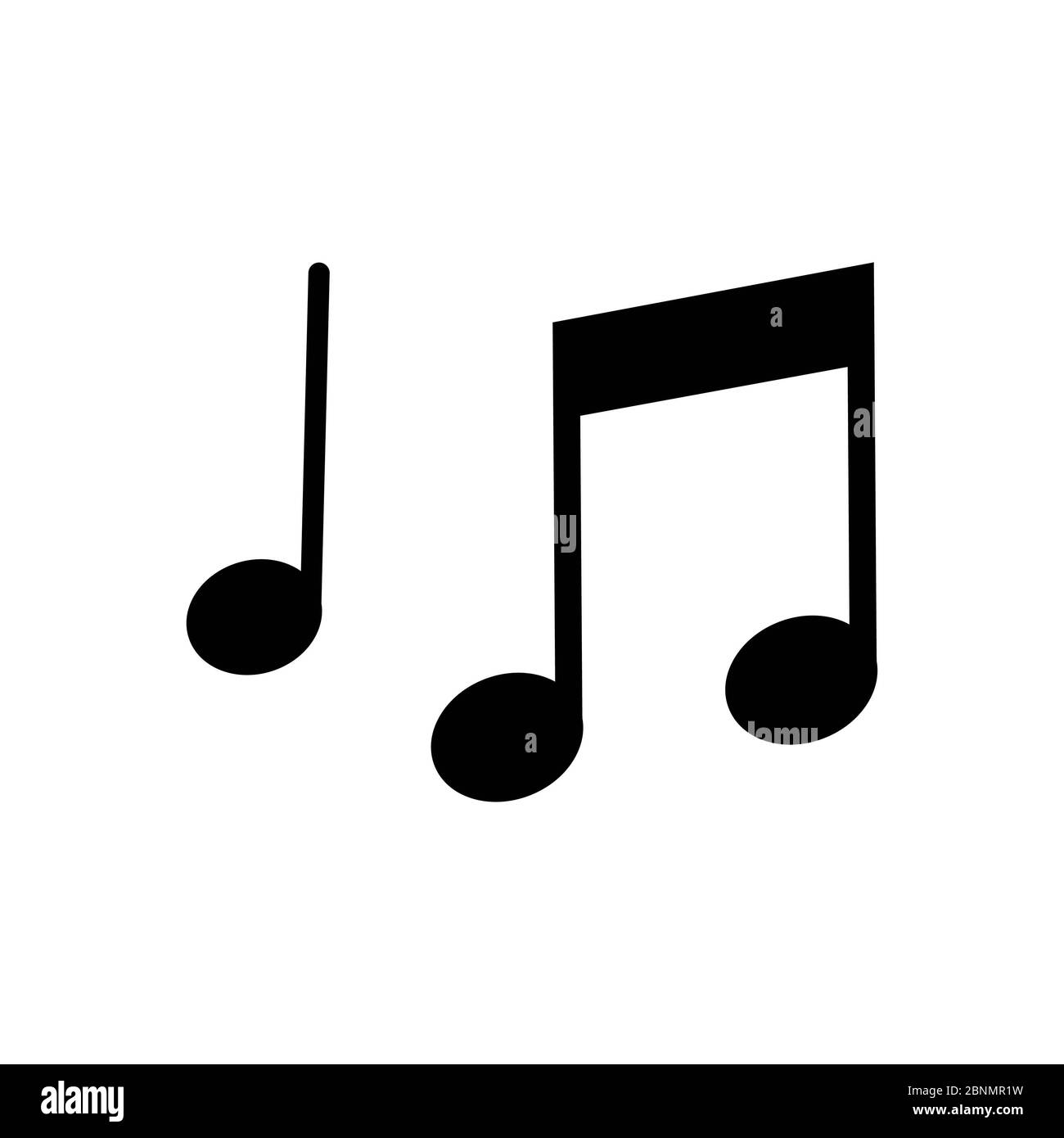 Note musicali, canzone, melodia e sintonizzare icona vettore Foto Stock