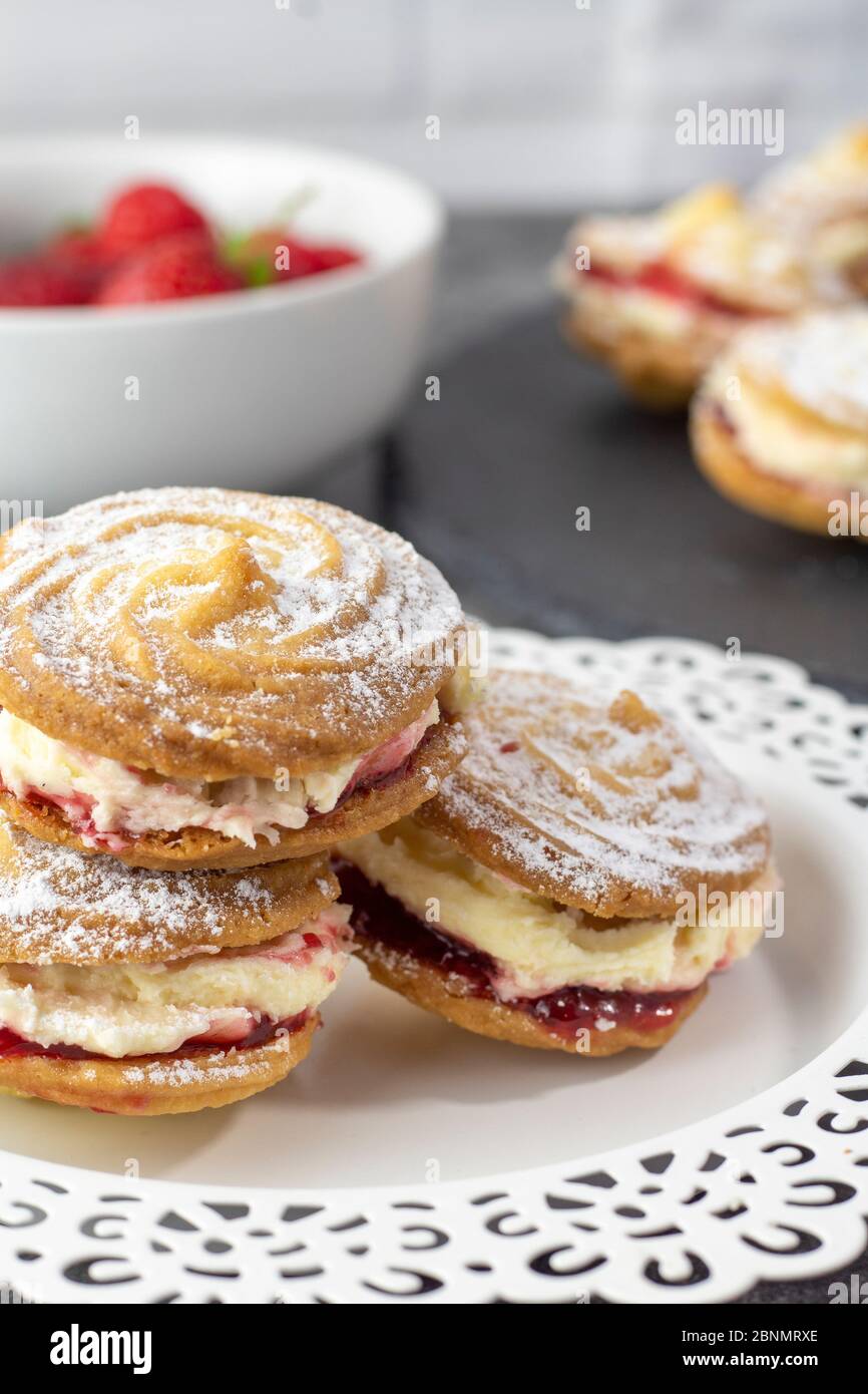 Vortici viennesi fatti in casa Foto Stock
