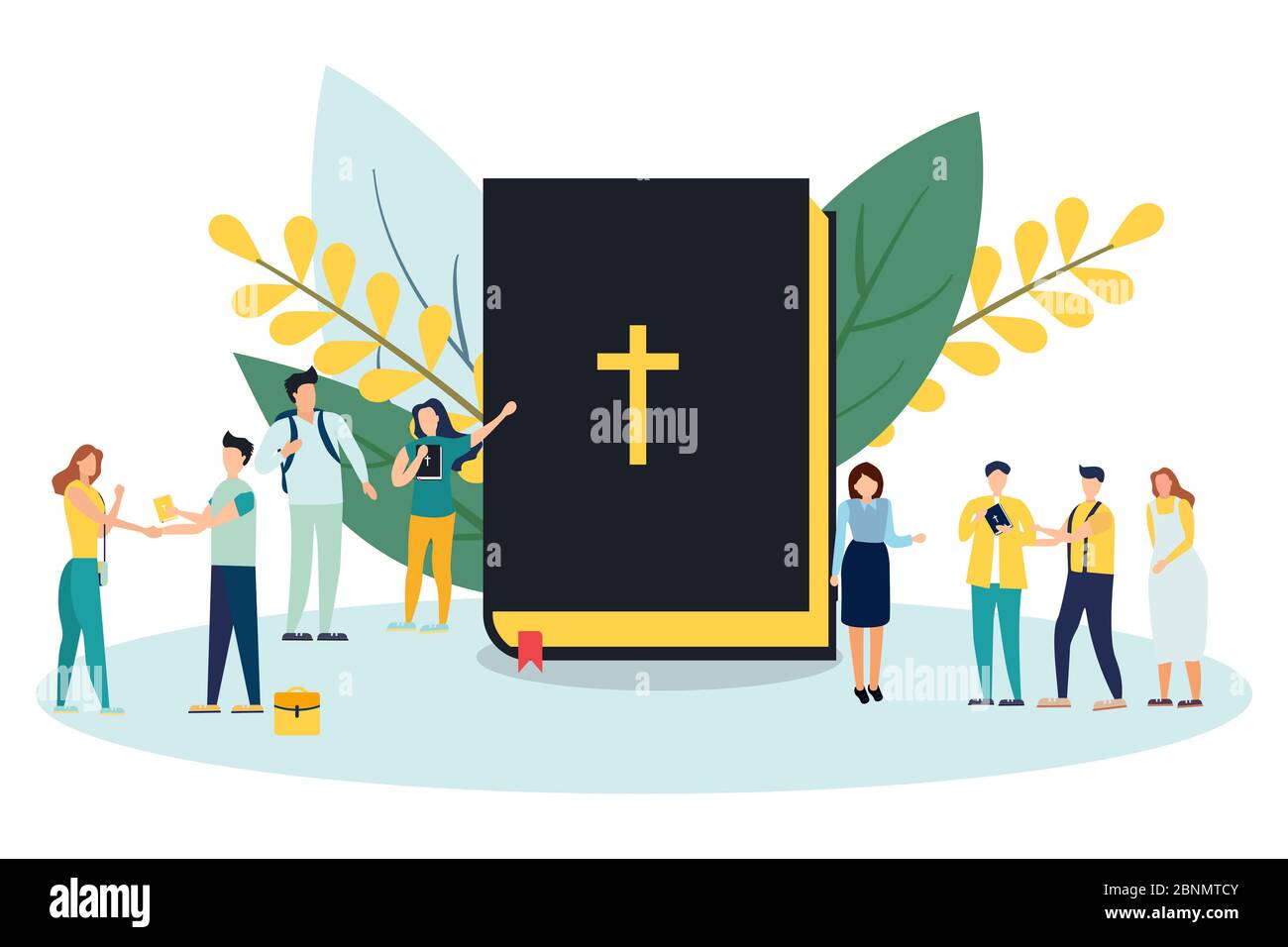 concetto biblico isolato su sfondo bianco. Illustrazione vettoriale. EPS 10. Foto Stock