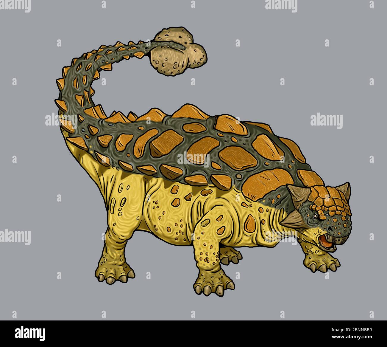 Dinosauro erbivoro - Ankylosaurus. Cartone animato Dino. Foto Stock