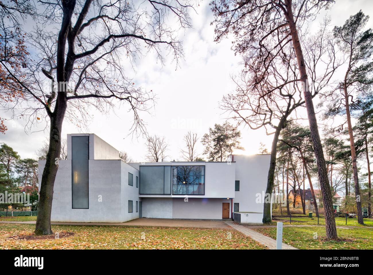 Case padronali, casa di Maholy-Nagy, Bauhaus, Dessau-Roßlau, Sassonia-Anhalt, Germania, architettura, vista sulla casa, Foto Stock