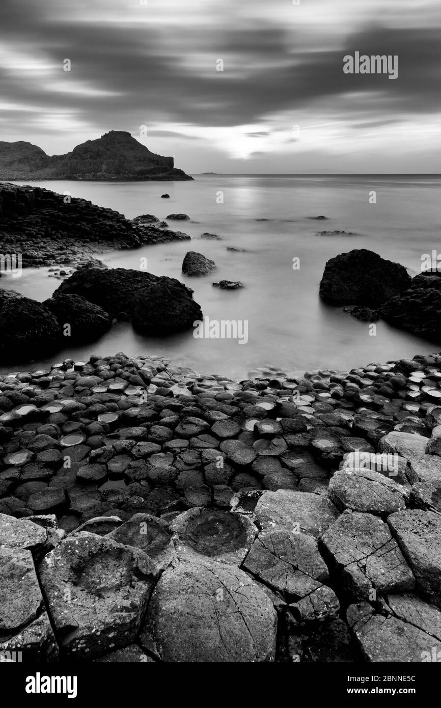 Giant's Causeway, County Antrim, Ulster (Irlanda del Nord Europa Foto Stock
