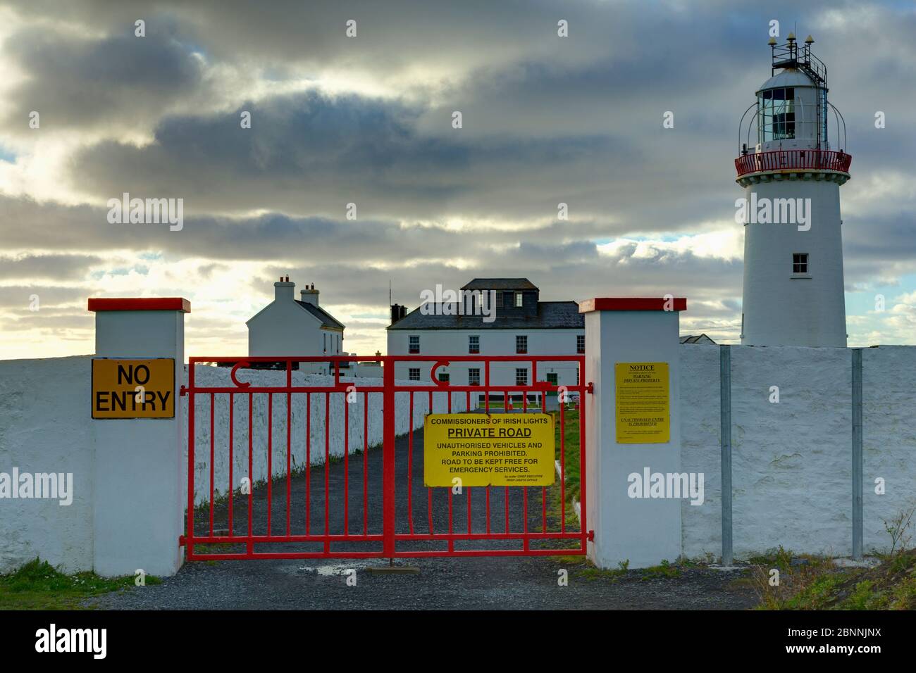 Loop Head Lighthouse, Kilkeel, County Clare, Munster, Irlanda, Europa Foto Stock