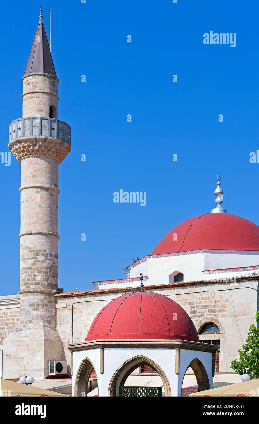 Moschea Deftertar, Kos, Kos, Dodecanesi, Grecia, Europa Foto Stock