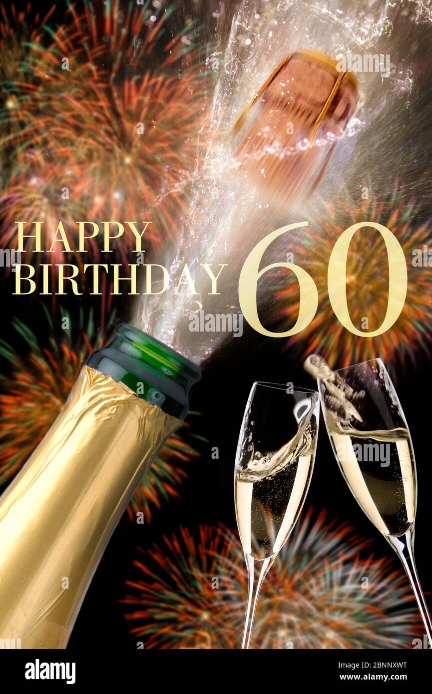 Buon 60° compleanno Foto Stock