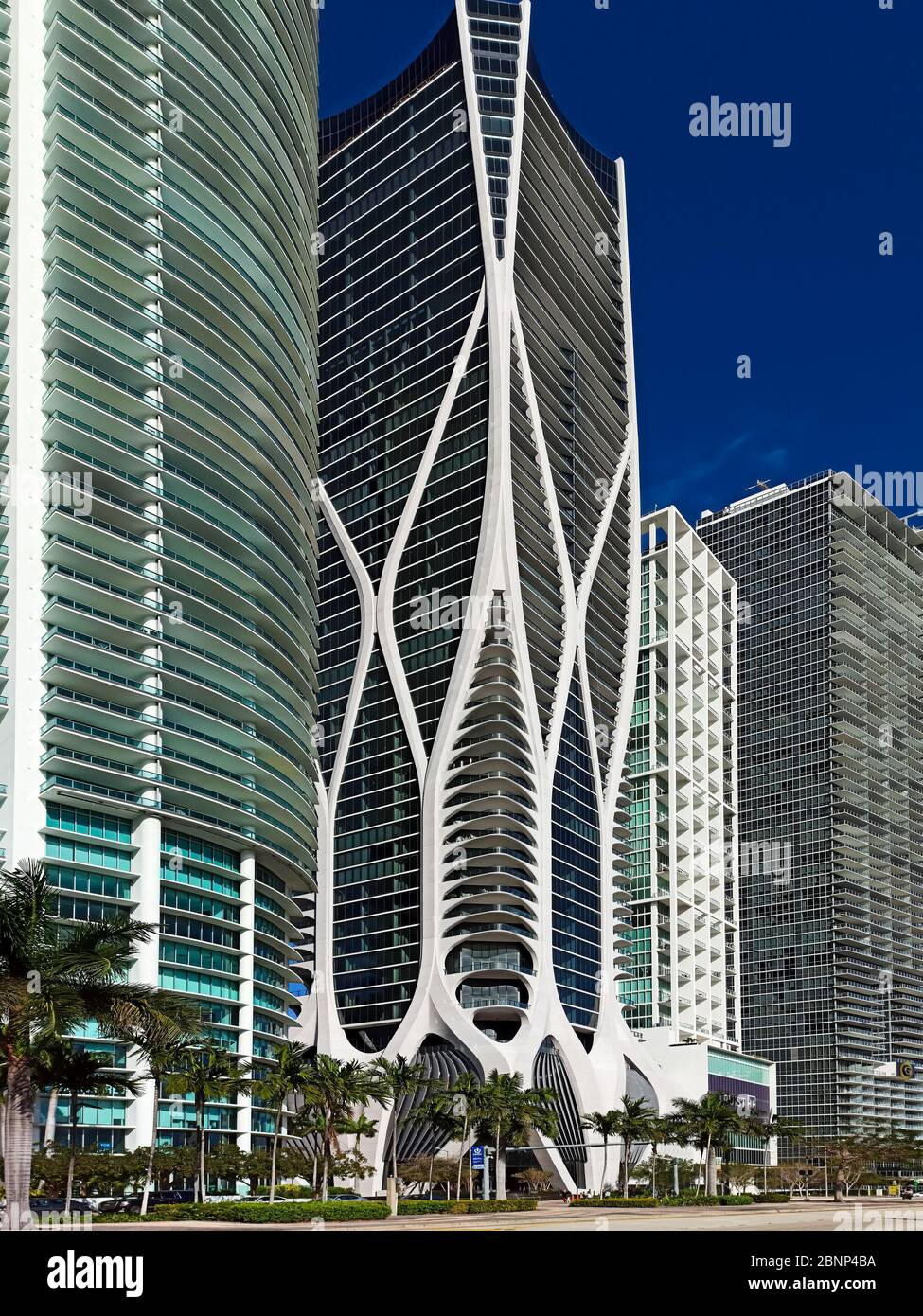 Edifici di Biscayne Boulevard. Miami. Florida. STATI UNITI Foto Stock