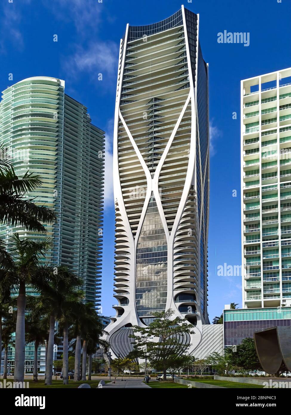 Edifici di Biscayne Boulevard. Miami. Florida. STATI UNITI Foto Stock