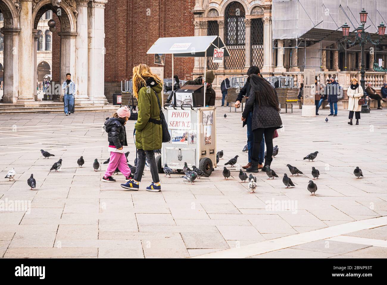 Servizio fotografico, Piazza San Marco, Venezia, centro storico, isola, Veneto, Italia, Italia, Italia settentrionale, Europa Foto Stock