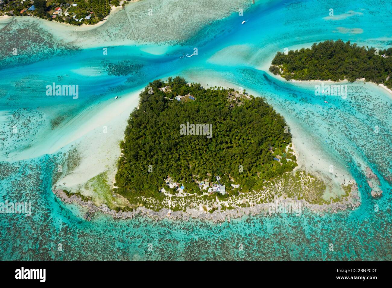 Lagune A Nordovest Di Moorea, Moorea, Polinesia Francese Foto Stock